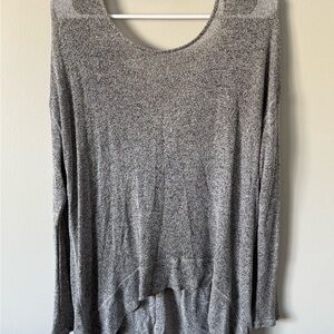 Express Gray Knit Blouse